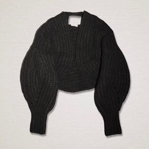 Anthropologie NWT Rae Cropped Black Cardigan